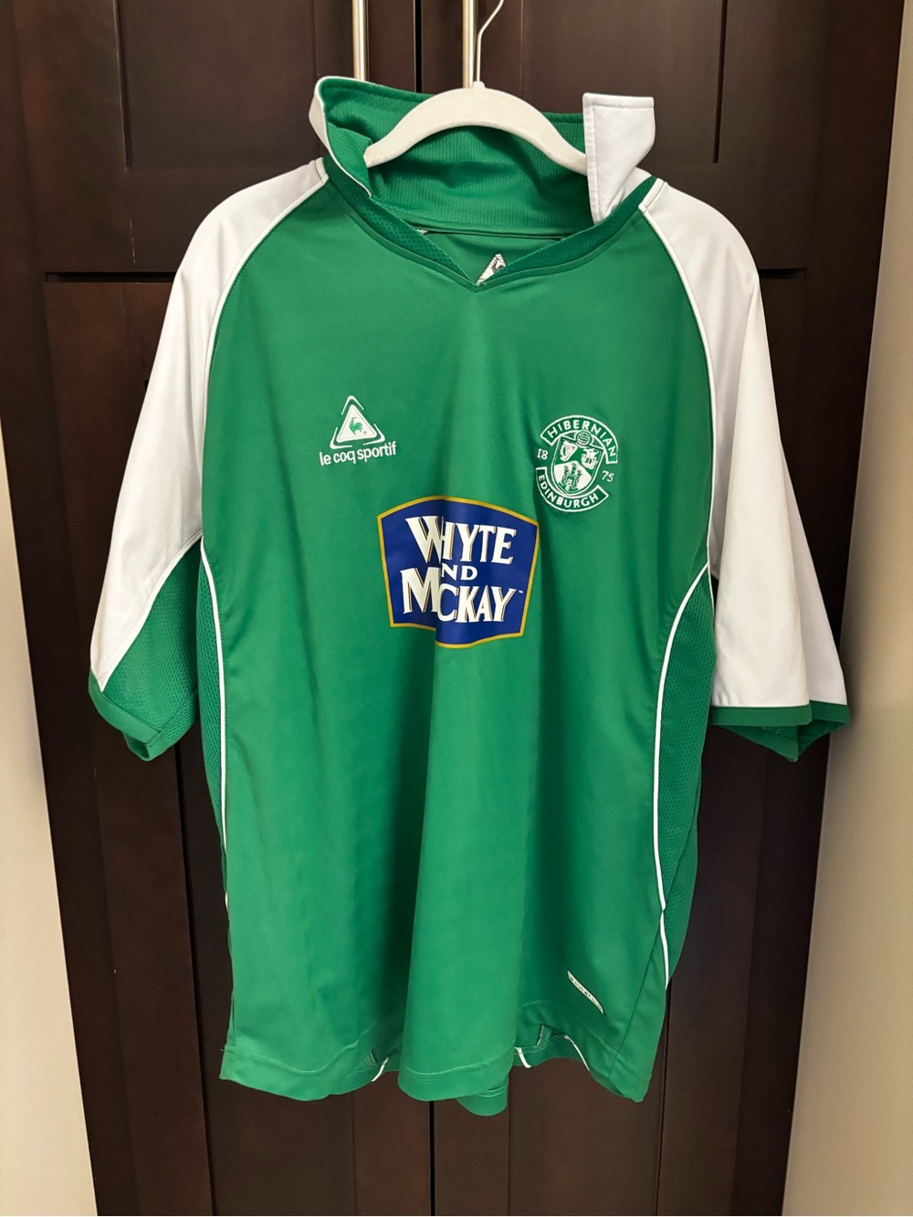 Hibernian FC Soccer Jersey Football Shirt Le Coq Sportif Size Large